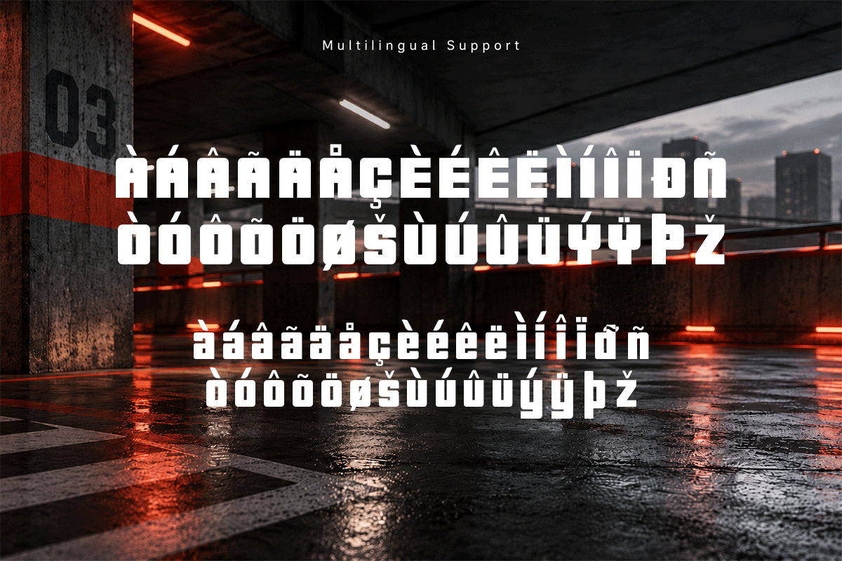 Trigger modern display font specimen preview 6