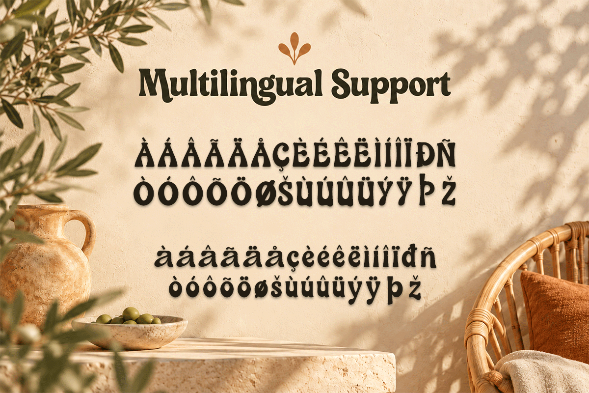 Rhelika retro display font specimen preview 6
