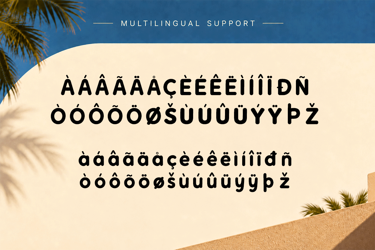 Moriva modern display font specimen preview 6