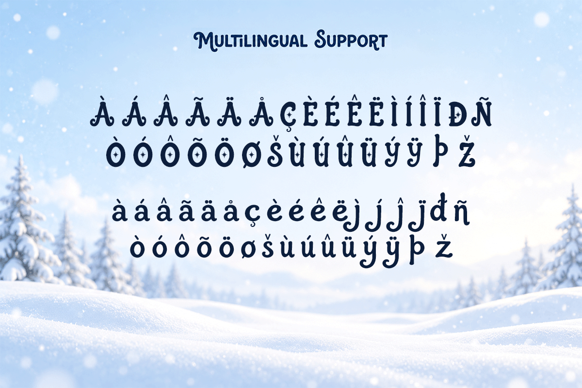 Snowmerry Christmas font specimen preview 6